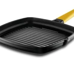 Castey Poêles Et Wok Grill 27x27cm Antiadhésif, Fonte D'alu, Manche Amovible, Non Induction -Poêles et wok Soldes grill 27x27cm antiadhesif fonte d alu manche amovible non induction 16