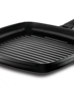 Castey Poêles Et Wok Grill 27x27cm Antiadhésif, Fonte D'alu, Manche Amovible, Non Induction