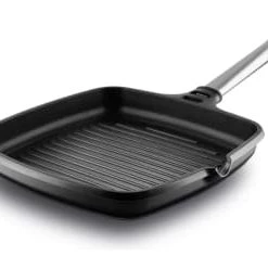 Castey Poêles Et Wok Grill 27x27cm Antiadhésif, Fonte D’alu, Manche Amovible, Tous Feux -Poêles et wok Soldes grill 27x27cm antiadhesif fonte d alu manche amovible tous feux 4