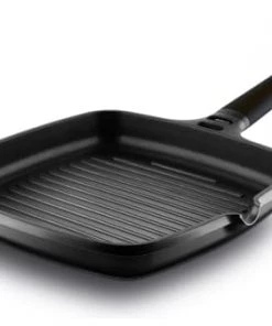 Castey Poêles Et Wok Grill 27x27cm Antiadhésif, Fonte D’alu, Manche Amovible, Tous Feux