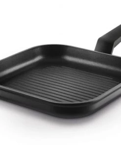 Castey Poêles Et Wok Grill 27x27cm D’aluminium Forgé, Antiadhésif, Manche Fixe, Tous Feux