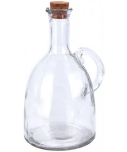 Wadiga Ustensiles De Cuisine Et De Pâtisserie Huilier En Verre Transparent Avec Bouchon Liège 500ml