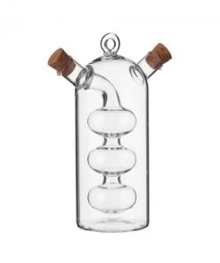 Wadiga Ustensiles De Cuisine Et De Pâtisserie Huilier Vinaigrier Transparent En Verre Bouchons Liège H17cm