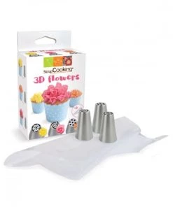 ScrapCooking Ustensiles De Cuisine Et De Pâtisserie Kit Douilles 3D Flowers