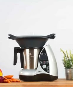 Ustensiles De Cuisine Et De Pâtisserie Livoo Robot Culinaire Chauffant En Acier Inoxydable Gris -Poêles et wok Soldes livoo robot culinaire chauffant en acier inoxydable gris 2