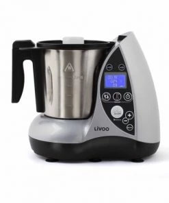 Ustensiles De Cuisine Et De Pâtisserie Livoo Robot Culinaire Chauffant En Acier Inoxydable Gris -Poêles et wok Soldes livoo robot culinaire chauffant en acier inoxydable gris 5