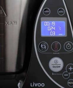 Ustensiles De Cuisine Et De Pâtisserie Livoo Robot Culinaire Chauffant En Acier Inoxydable Noir -Poêles et wok Soldes livoo robot culinaire chauffant en acier inoxydable noir 3