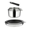 Cuisinox Lot 6 Pièces : 3 Casseroles, 2 Poêles + Poignée -Poêles et wok Soldes lot 6 pieces 3 casseroles 2 poeles poignee