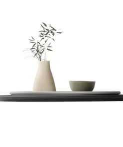 Umbra Ustensiles De Cuisine Et De Pâtisserie Lot De 2 plateaux De Service Gris Et Noir, 48x40cm -Poêles et wok Soldes lot de 2 plateaux de service gris et noir 48x40cm 2