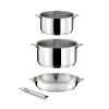 Cuisinox Lots 4 Pièces : Casseroles, Poêle Et Poignée -Poêles et wok Soldes lots 4 pieces casseroles poele et poignee