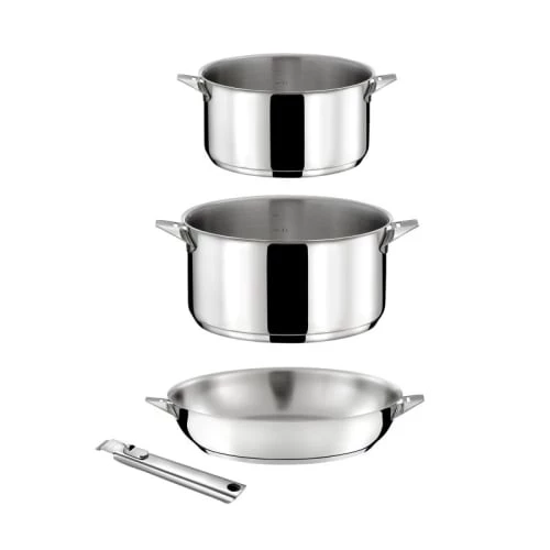Cuisinox Lots 4 Pièces : Casseroles, Poêle Et Poignée 3 Cuisinox Lots 4 Pièces : Casseroles, Poêle Et Poignée