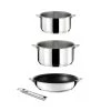 Cuisinox Lots 4 Pièces : Casseroles, Poêle Revêtue Et Poignée -Poêles et wok Soldes lots 4 pieces casseroles poele revetue et poignee