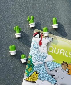 Qualy Design Ustensiles De Cuisine Et De Pâtisserie Magnets Cactus - Lot De 6 -Poêles et wok Soldes magnets cactus lot de 6 2