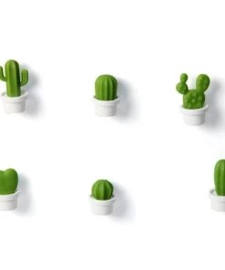 Qualy Design Ustensiles De Cuisine Et De Pâtisserie Magnets Cactus - Lot De 6