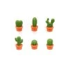 Qualy Design Ustensiles De Cuisine Et De Pâtisserie Magnets Cactus Plastique Orange -Poêles et wok Soldes magnets cactus plastique orange