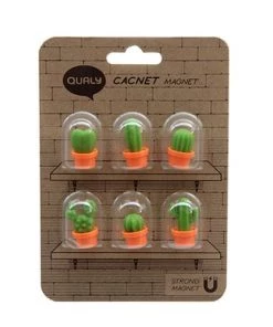 Qualy Design Ustensiles De Cuisine Et De Pâtisserie Magnets Cactus Plastique Orange -Poêles et wok Soldes magnets cactus plastique orange 4