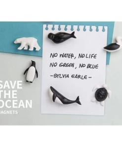 Qualy Design Ustensiles De Cuisine Et De Pâtisserie Magnets Save The Ocean - Lot De 6 -Poêles et wok Soldes magnets save the ocean lot de 6 3