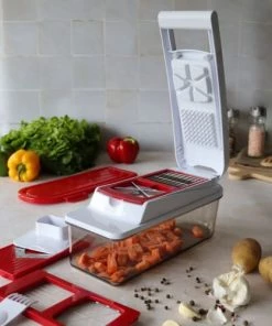 Menastyl Ustensiles De Cuisine Et De Pâtisserie Mandoline Multifonction à 5 Lames -Poêles et wok Soldes mandoline multifonction a 5 lames 2