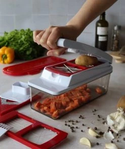 Menastyl Ustensiles De Cuisine Et De Pâtisserie Mandoline Multifonction à 5 Lames -Poêles et wok Soldes mandoline multifonction a 5 lames 3