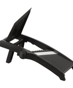 Menastyl Ustensiles De Cuisine Et De Pâtisserie Mandoline Réglable Avec Protection En Inox Noir -Poêles et wok Soldes mandoline reglable avec protection en inox noir 4