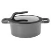BergHoff Casseroles Marmite Avec Couvercle Anti-chaleur Gris 24 Cm - Gem -Poêles et wok Soldes marmite avec couvercle anti chaleur gris 24 cm gem