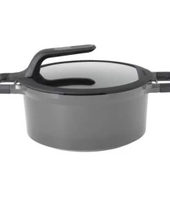 BergHoff Casseroles Marmite Avec Couvercle Anti-chaleur Gris 24 Cm - Gem