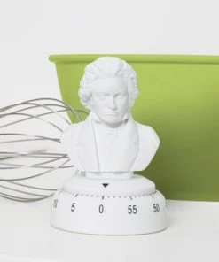 Kikkerland Ustensiles De Cuisine Et De Pâtisserie Minuteur De Cuisine Beethoven Plastique Blanc -Poêles et wok Soldes minuteur de cuisine beethoven plastique blanc 2