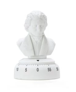 Kikkerland Ustensiles De Cuisine Et De Pâtisserie Minuteur De Cuisine Beethoven Plastique Blanc