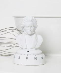 Kikkerland Ustensiles De Cuisine Et De Pâtisserie Minuteur De Cuisine Beethoven Plastique Blanc -Poêles et wok Soldes minuteur de cuisine beethoven plastique blanc 4