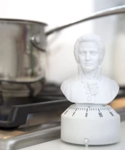 Kikkerland Ustensiles De Cuisine Et De Pâtisserie Minuteur De Cuisine Mozart Plastique Blanc -Poêles et wok Soldes minuteur de cuisine mozart plastique blanc 5