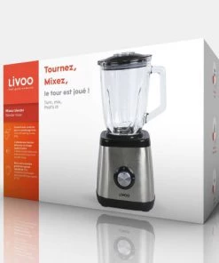 Livoo Ustensiles De Cuisine Et De Pâtisserie Mixeur Blender En Acier Inoxydable Gris -Poêles et wok Soldes mixeur blender en acier inoxydable gris 4