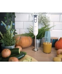 Livoo Ustensiles De Cuisine Et De Pâtisserie Mixeur Plongeant En Acier Inoxydable Blanc -Poêles et wok Soldes mixeur plongeant en acier inoxydable blanc 3