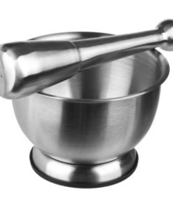 Five Simply Smart Ustensiles De Cuisine Et De Pâtisserie Mortier Et Pilon En Acier Inoxydable