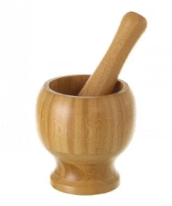 Wadiga Ustensiles De Cuisine Et De Pâtisserie Mortier Et Pilon En Bambou
