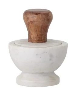 Bloomingville Ustensiles De Cuisine Et De Pâtisserie Mortier Et Pilon En Marbre Blanc