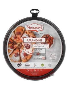 Menastyl Plats à Four Moule à Charnière à Fond Amovible En Acier Carbone 26 Cm -Poêles et wok Soldes moule a charniere a fond amovible en acier carbone 26 cm 1