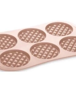 Tescoma Ustensiles De Cuisine Et De Pâtisserie Moule à Gaufres Silicone 6 Empreintes D9,5cm