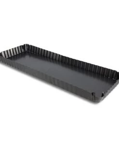 Menastyl Plats à Four Moule à Tarte Rectangulaire En Acier Carbone 35 X 13 Cm