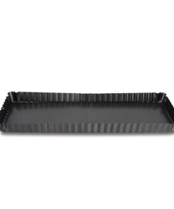Menastyl Plats à Four Moule à Tarte Rectangulaire En Acier Carbone 35 X 13 Cm -Poêles et wok Soldes moule a tarte rectangulaire en acier carbone 35 x 13 cm 3