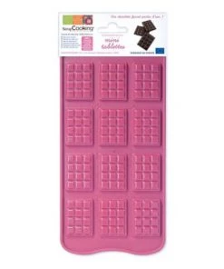 ScrapCooking Plats à Four Moule En Silicone Pour 12 Mini-tablettes De Chocolat