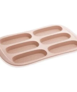 Tescoma Ustensiles De Cuisine Et De Pâtisserie Moule Petits Pains Silicone 6 Empreintes 14x5,5cm