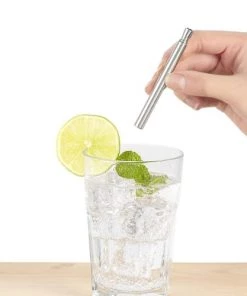 Kikkerland Ustensiles De Cuisine Et De Pâtisserie Paille De Voyage Rétractable -Poêles et wok Soldes paille de voyage retractable 2