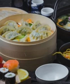 World Of Flavours Casseroles Panier Vapeur à 2 Niveaux En Bambou Marron -Poêles et wok Soldes panier vapeur a 2 niveaux en bambou marron 3