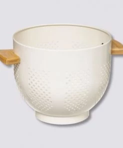 Five Simply Smart Ustensiles De Cuisine Et De Pâtisserie Passoire Métal Blanc Et Bois - Diamètre 22cm -Poêles et wok Soldes passoire metal blanc et bois diametre 22cm 3