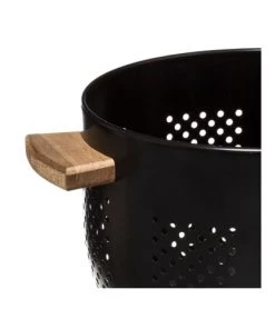 Five Simply Smart Ustensiles De Cuisine Et De Pâtisserie Passoire Métal Noir Et Bois - Diamètre 22cm -Poêles et wok Soldes passoire metal noir et bois diametre 22cm 2