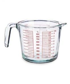 Wadiga Ustensiles De Cuisine Et De Pâtisserie Pichet Doseur Gradué En Verre 1L