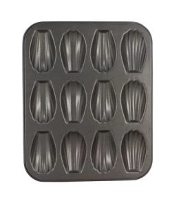 Menastyl Plats à Four Plaque à 12 Madeleines En Acier Carbone Anti Adhésif -Poêles et wok Soldes plaque a 12 madeleines en acier carbone anti adhesif 3