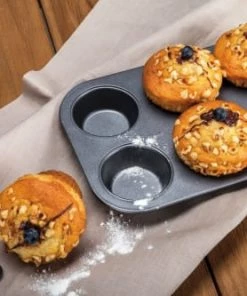 Menastyl Plats à Four Plaque à 6 Muffins En Acier Carbone -Poêles et wok Soldes plaque a 6 muffins en acier carbone 3