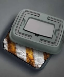 BergHoff Plats à Four Plat à Four En Acier Avec Couvercle Et Trancheur 39x29cm -Poêles et wok Soldes plat a four en acier avec couvercle et trancheur 39x29cm 4