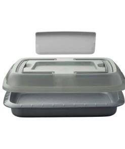 BergHoff Plats à Four Plat à Four En Acier Avec Couvercle Et Trancheur 39x29cm -Poêles et wok Soldes plat a four en acier avec couvercle et trancheur 39x29cm 5